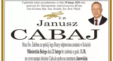 Uroczystości pogrzebowe śp. Janusza Cabaja