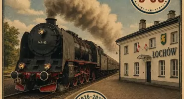 Zabytkowy pociąg z parową lokomotywą przyjedzie do Łochowa
