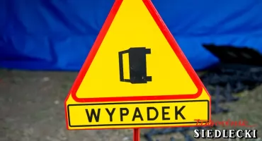 Motocyklista trafił do szpitala po zderzeniu z samochodem w gminie Kotuń