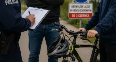Sokołów Podlaski: Brak kasku u 12-latka kosztował rodzica 100 zł