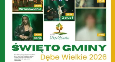 Święto Gminy Dębe Wielkie 2026. Na scenie 2 plus 1 i Berie
