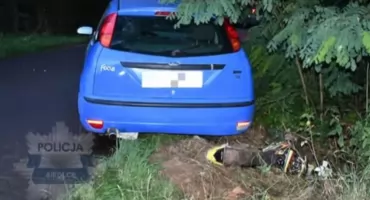 11-latek na crossie zderzył się z osobowym Fordem. Chłopiec trafił do szpitala 